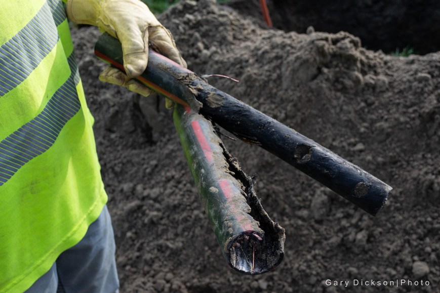 FiberComm boring machine severs electrical line; results in Dunes power outage Thursday